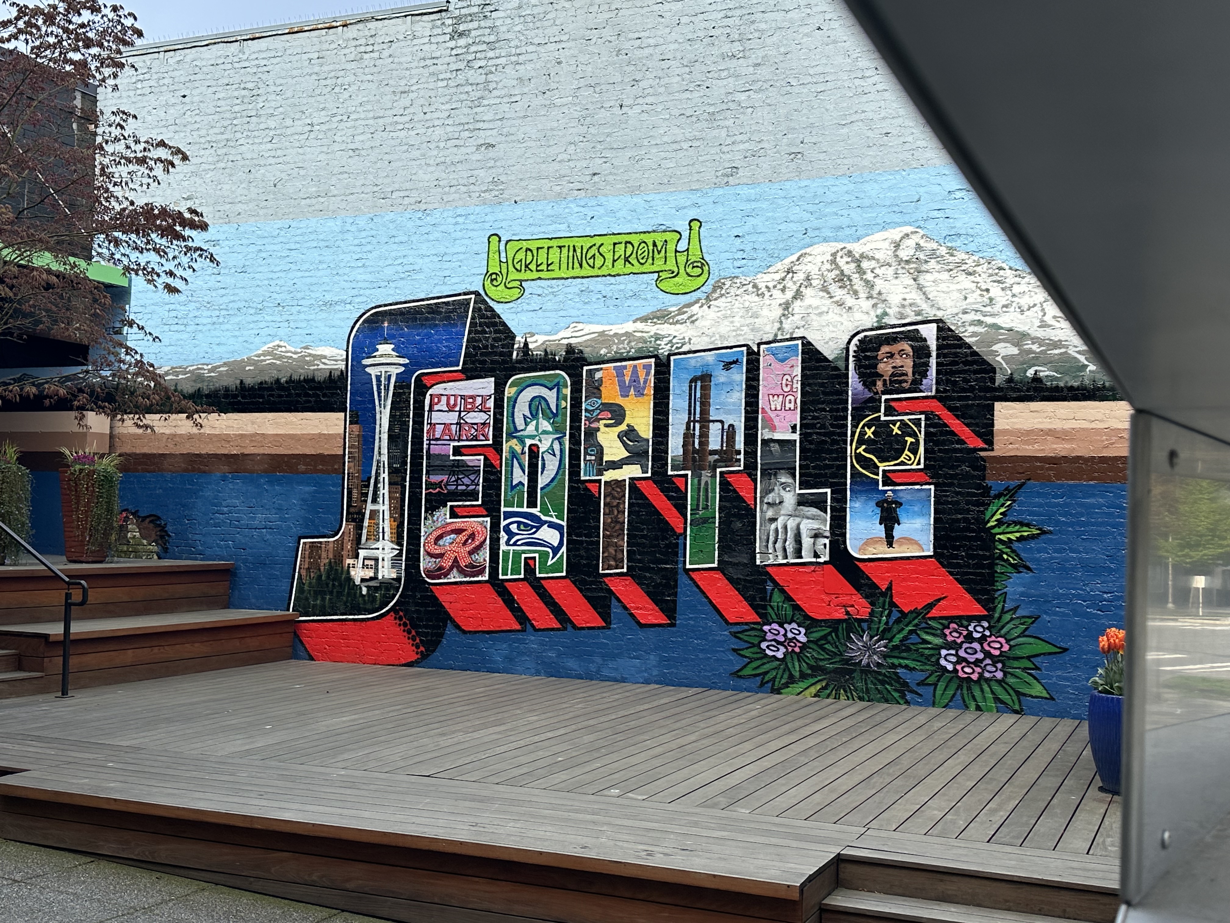 mural in Seattle by artist Greetings Tour.