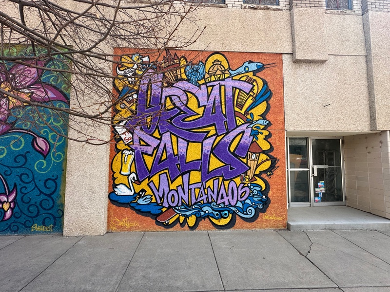 mural in Great Falls by artist unknown.