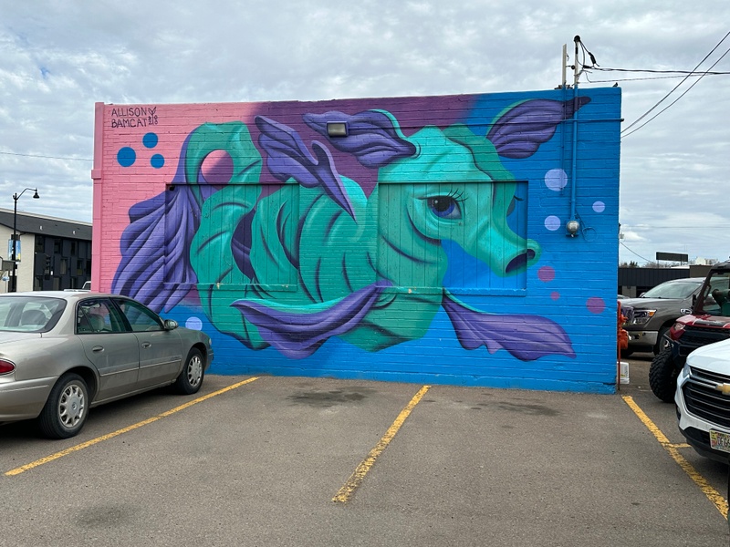 mural in Great Falls by artist unknown.