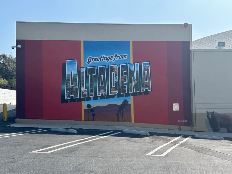 mural in Altadena by artist Greetings Tour.
