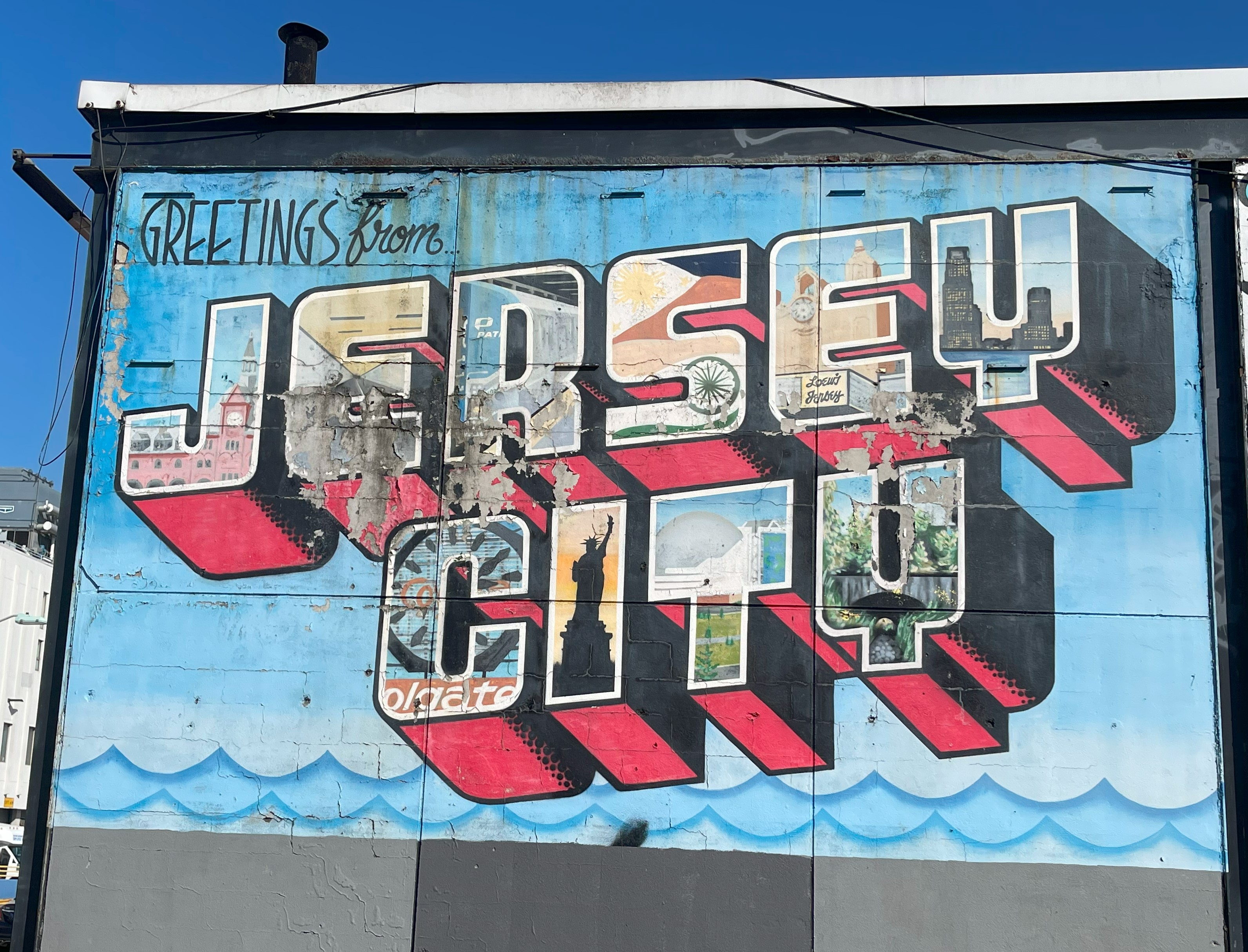 mural in Jersey City by artist Greetings Tour.