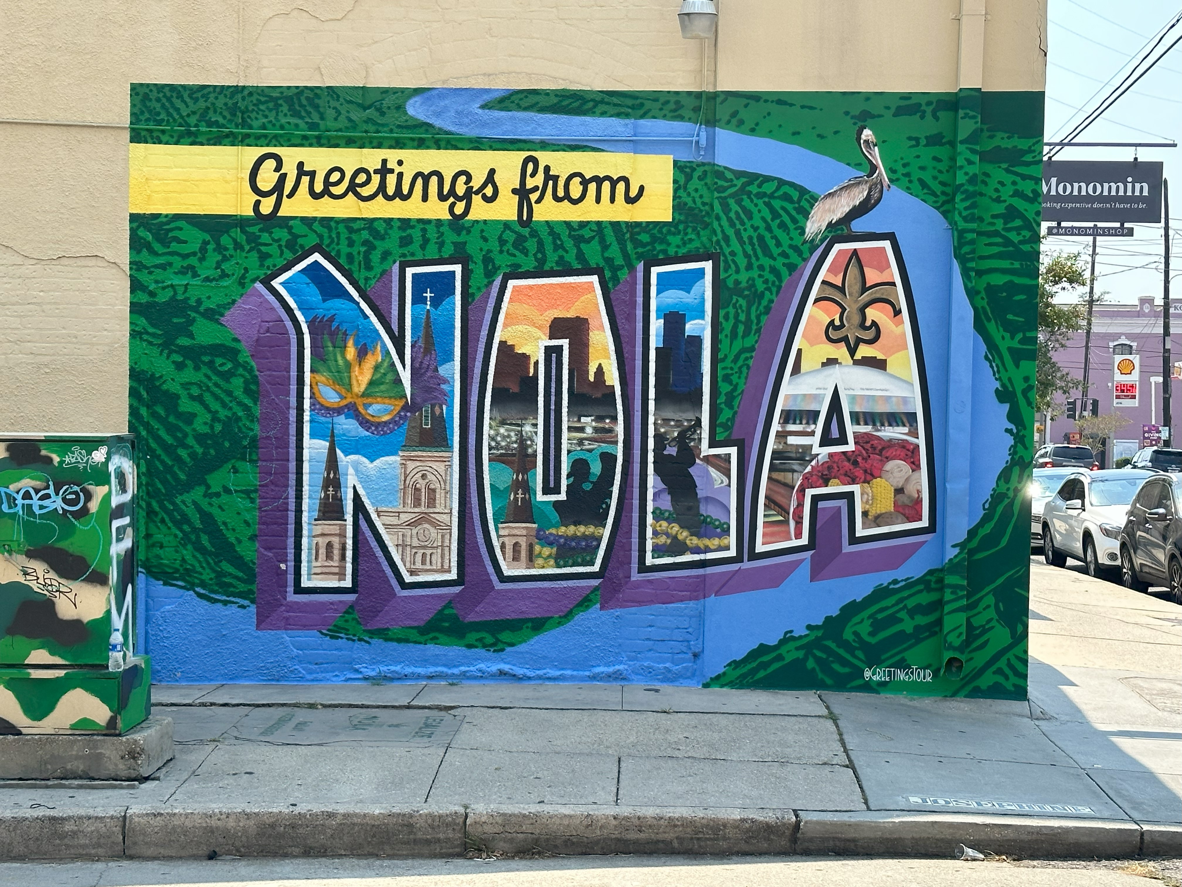 mural in New Orleans by artist Greetings Tour.