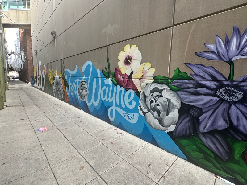 mural in Fort Wayne by artist unknown.