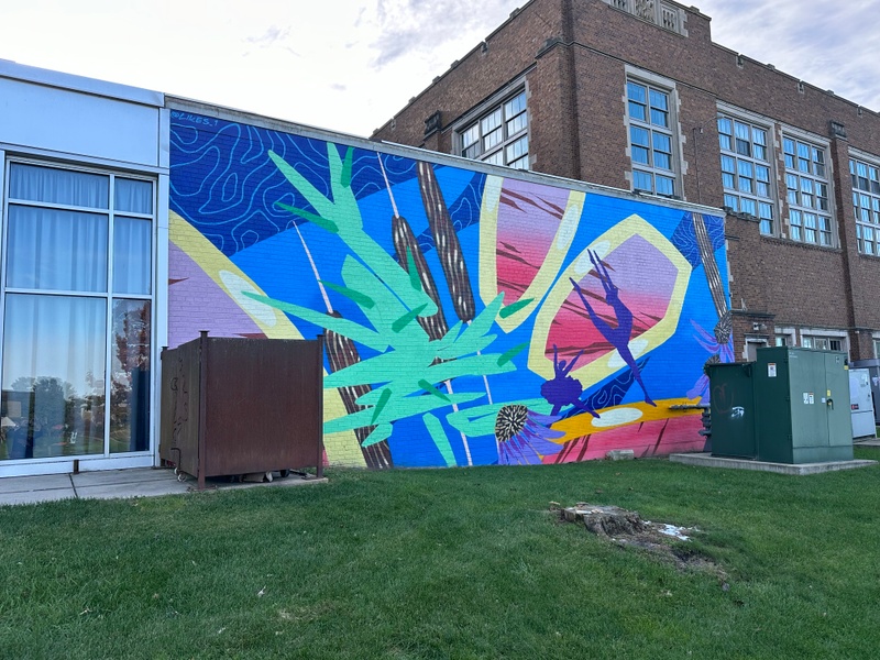 mural in Janesville by artist Rubén Aguirre.