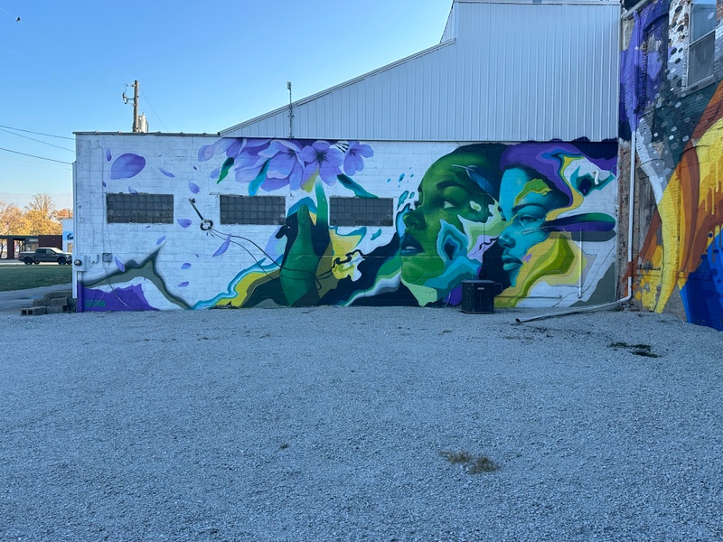 mural in Rensselaer by artist Max Sansing.