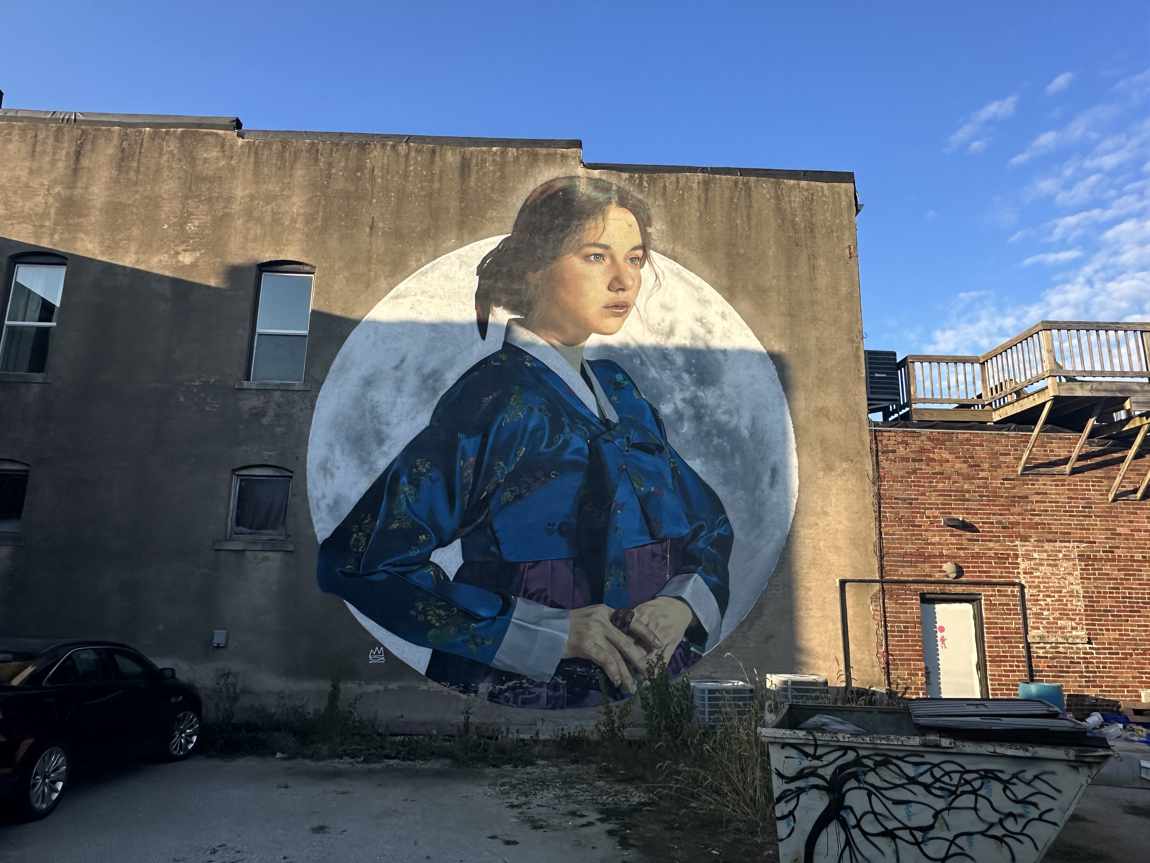 mural in Rensselaer by artist Royyal Dog.