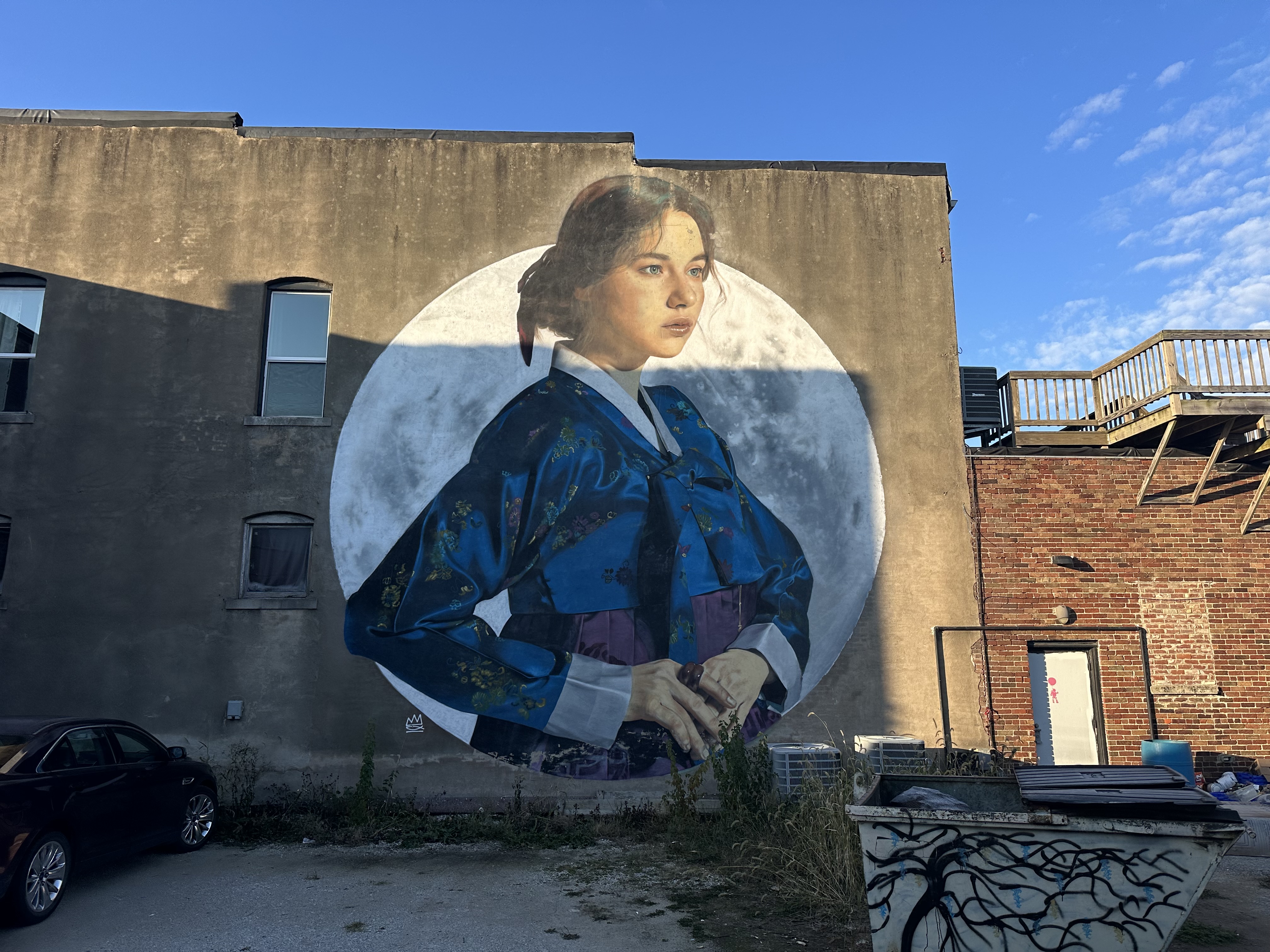 mural in Rensselaer by artist Royyal Dog.