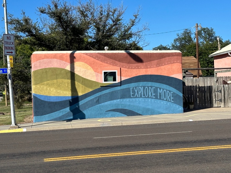 mural in Cawker City by artist unknown.