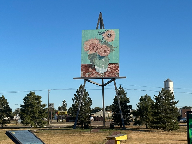 mural in Goodland by artist unknown.