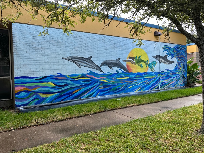 mural in Galveston by artist unknown.