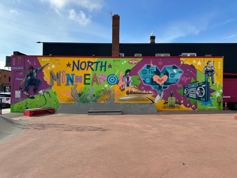 mural in Minneapolis by artist Tats Cru.