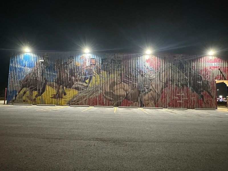 mural in Morris by artist unknown.