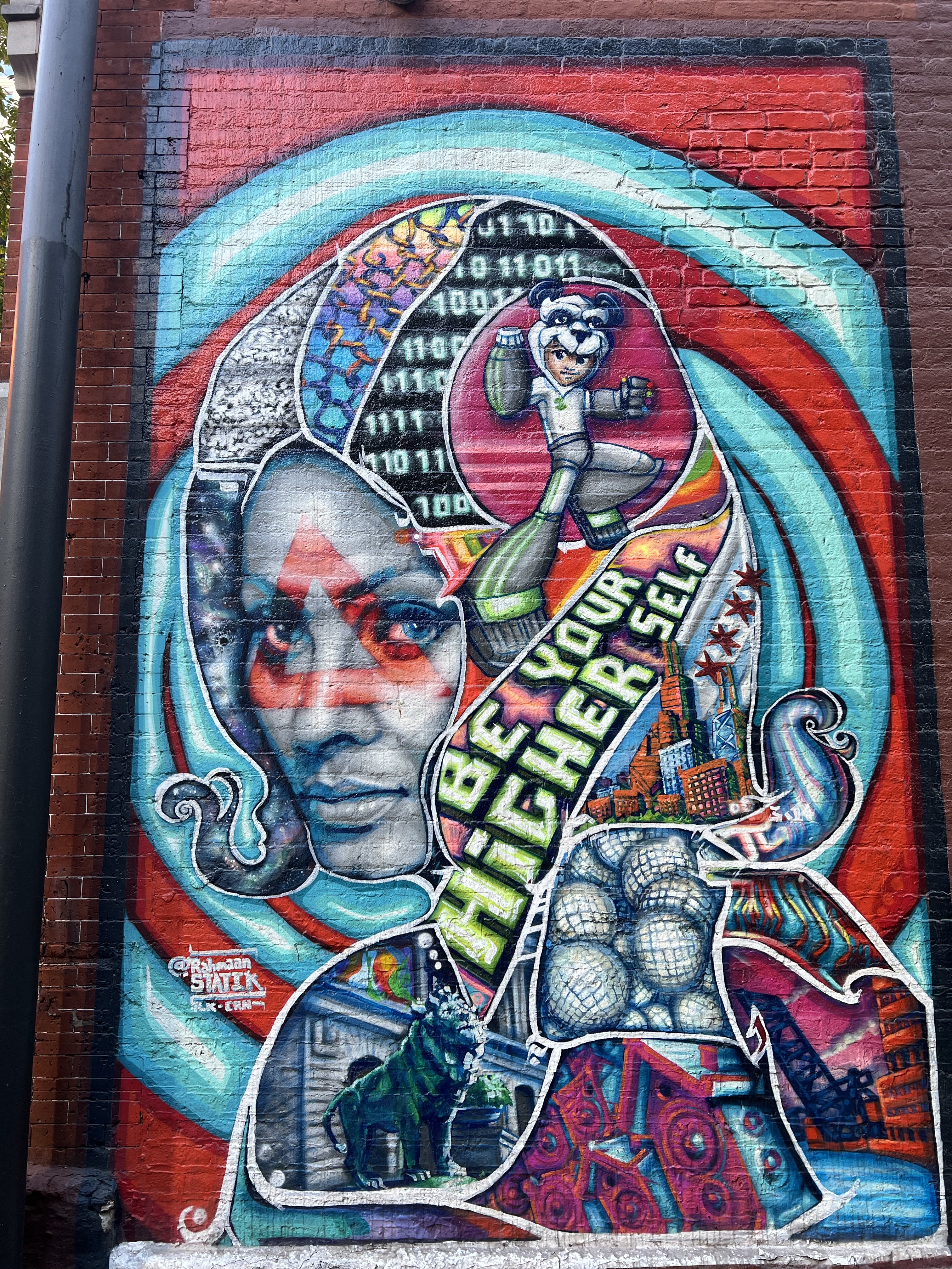 mural in Chicago by artist Rahmaan Statik.
