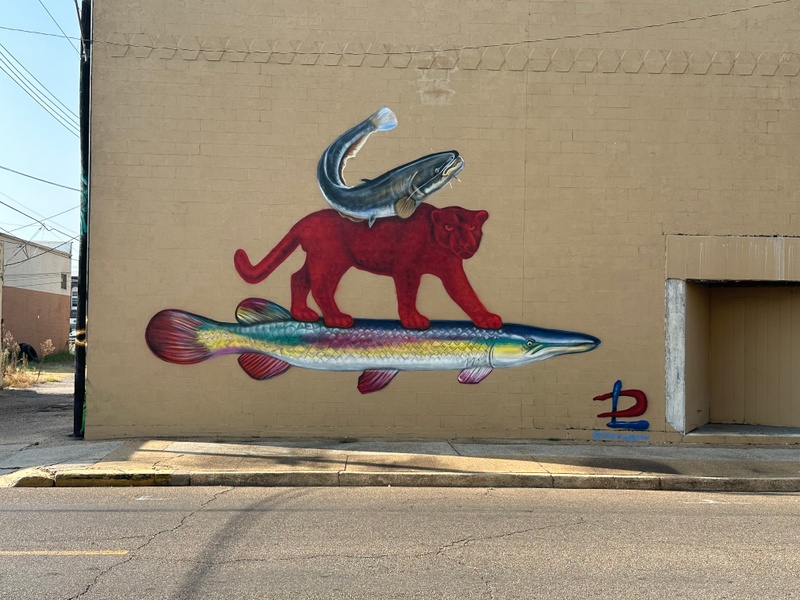 mural in Clarksdale by artist unknown.