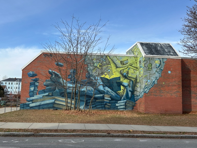 mural in Worcester by artist unknown.