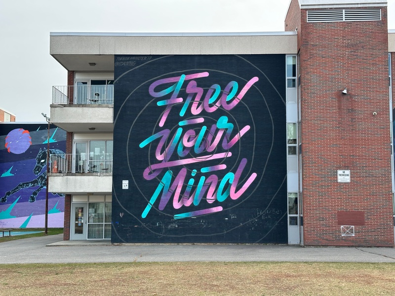 mural in Worcester by artist It