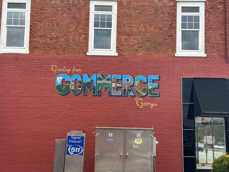 mural in Commerce by artist unknown.