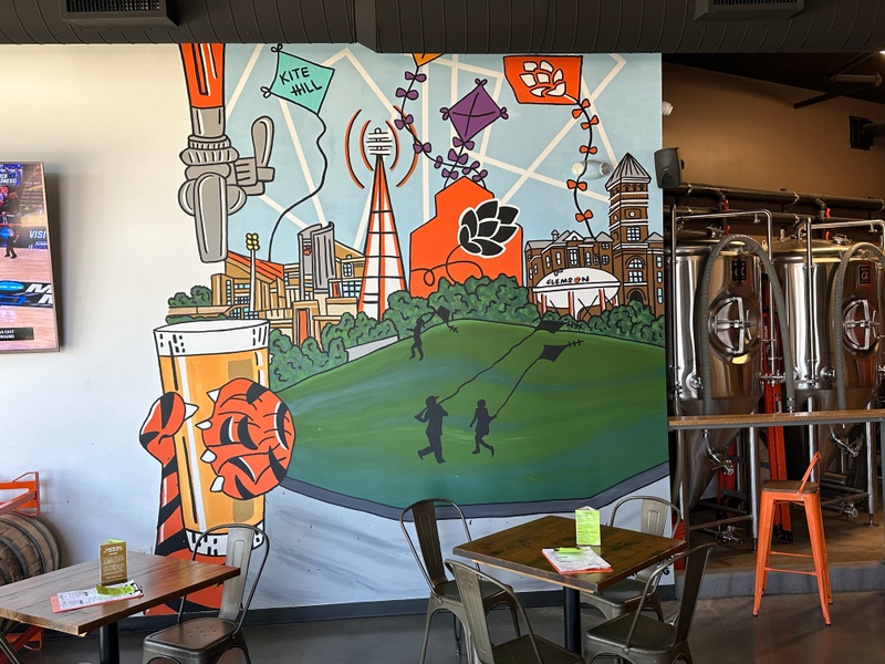 mural in Clemson by artist unknown.