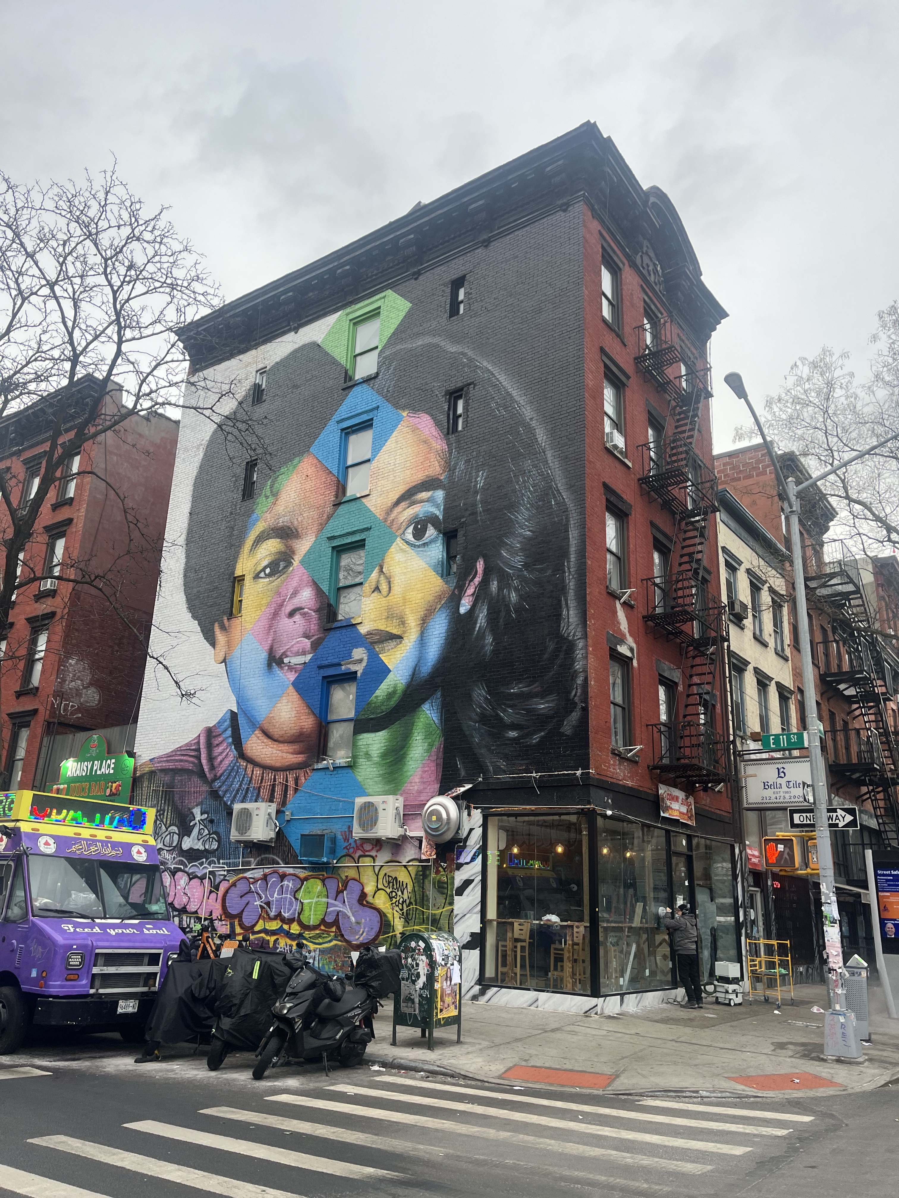 mural in New York by artist Eduardo Kobra. Tagged: Michael Jackson, music