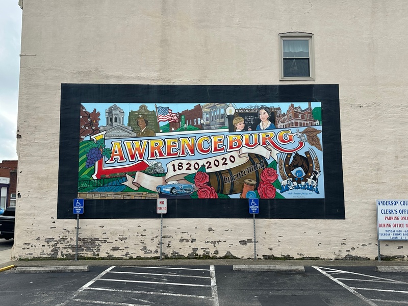 mural in Lawrenceburg by artist unknown.