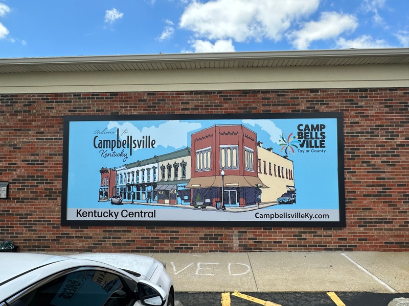 mural in Campbellsville by artist unknown.