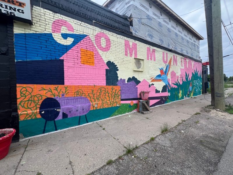 mural in Hamtramck by artist Michael Polakowski.