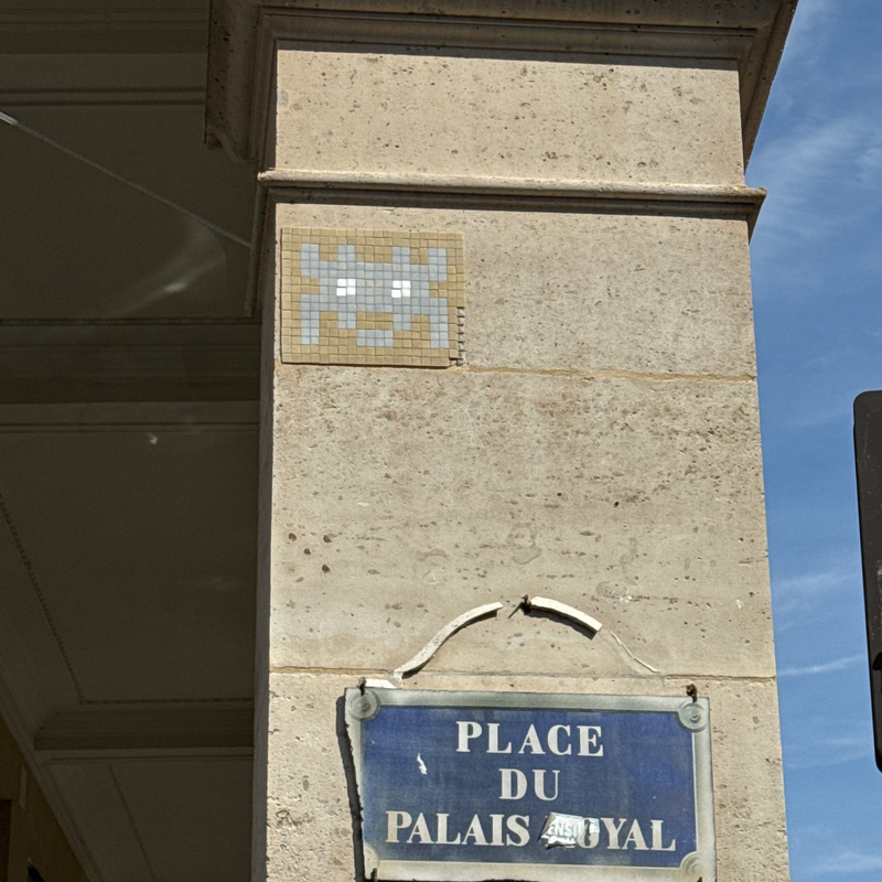 mural in Paris by artist Invader.