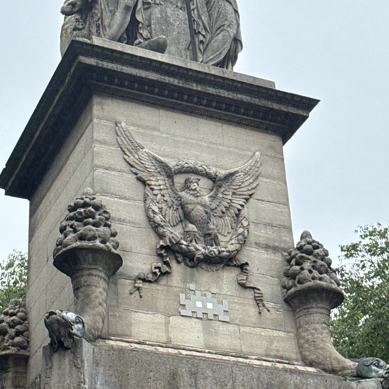 mural in Paris by artist Invader.