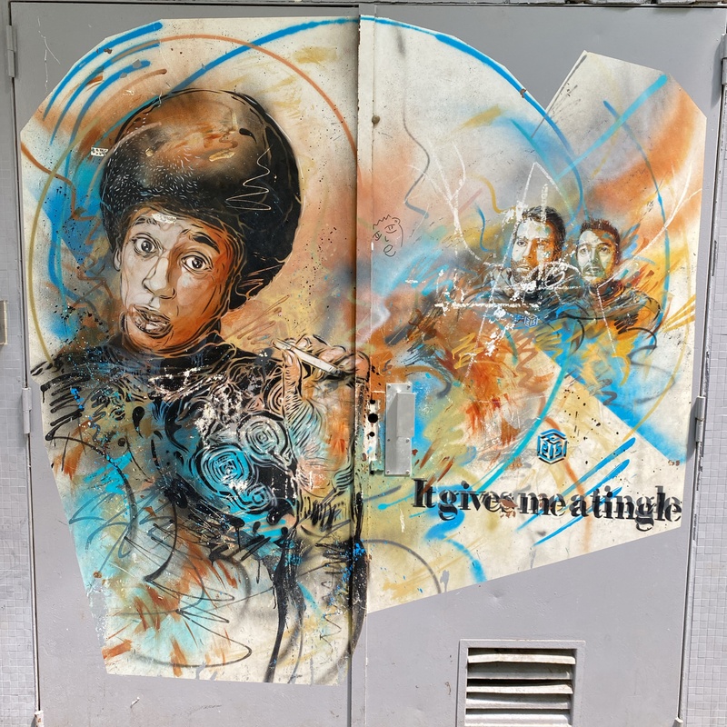 mural in Vitry-sur-Seine by artist C215.