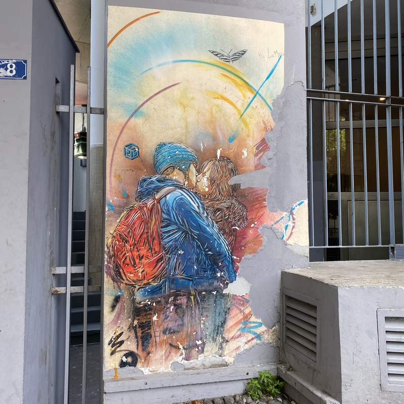 mural in Vitry-sur-Seine by artist C215.