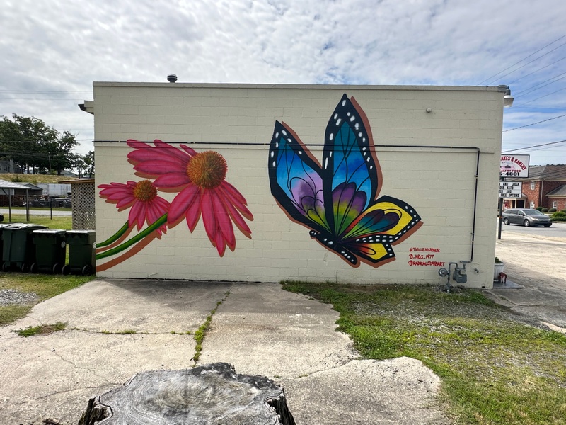 mural in Thomasville by artist Jeff Beck.