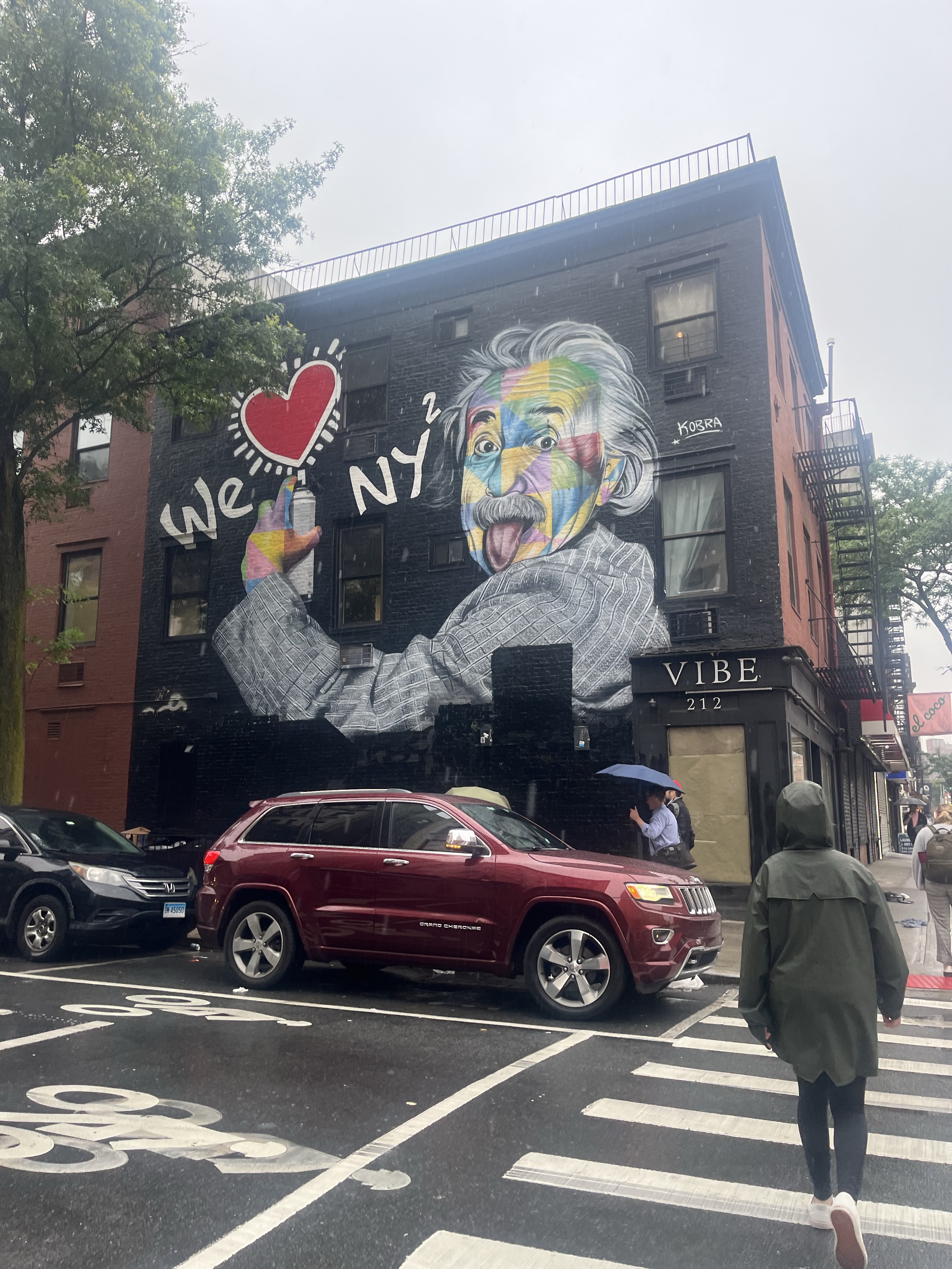 mural in New York by artist Eduardo Kobra. Tagged: Albert Einstein