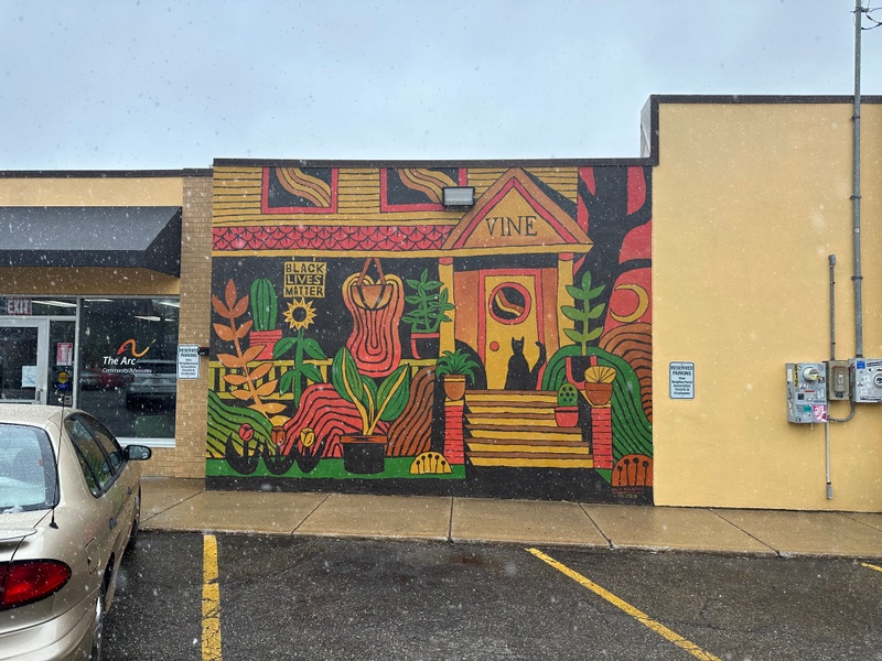 mural in Kalamazoo by artist unknown.