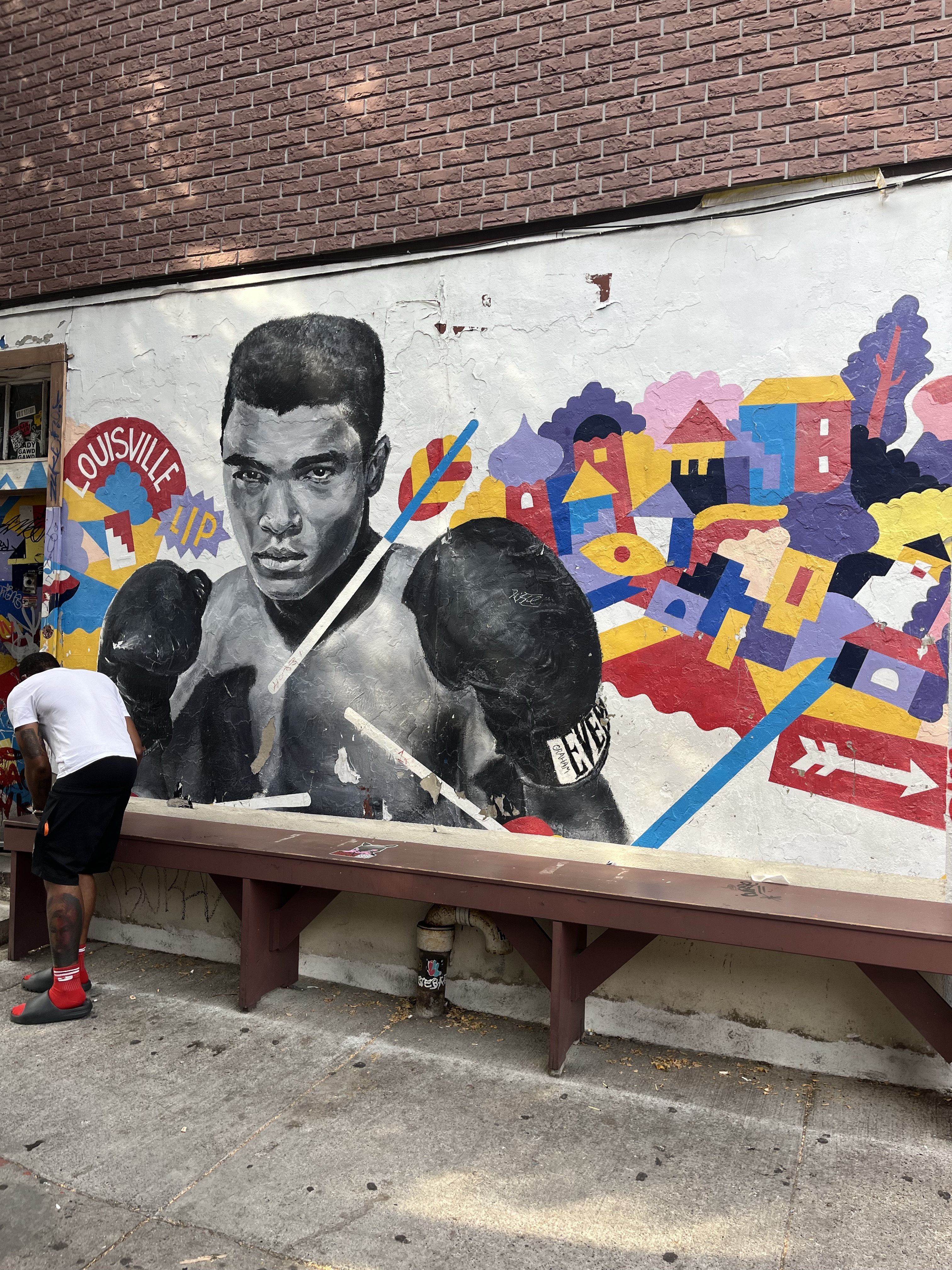 mural in Brooklyn by artist Brolga. Tagged: Muhammad Ali, sports