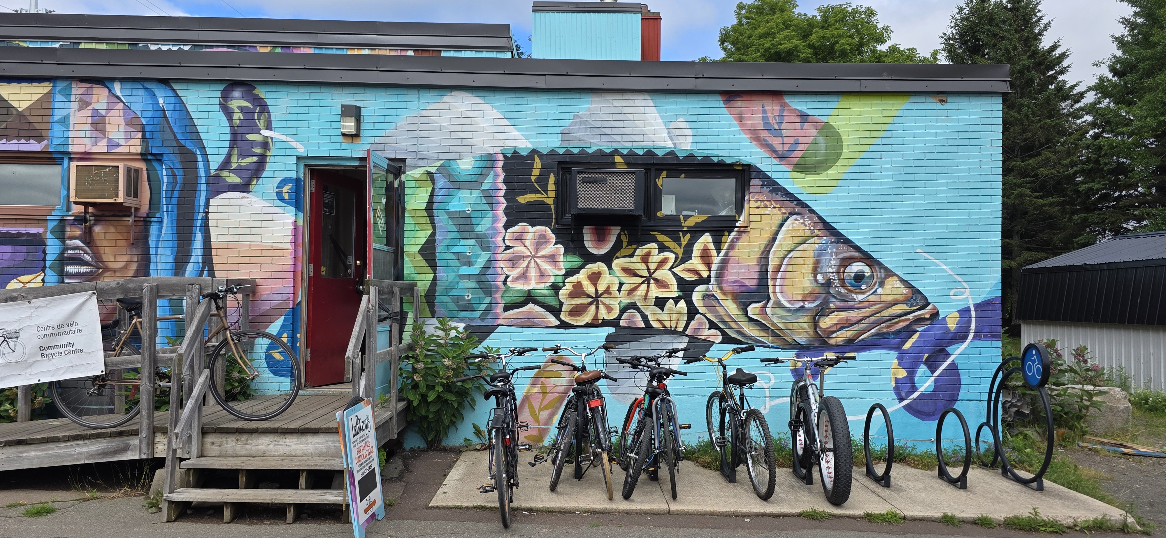 mural in Moncton by artist unknown.