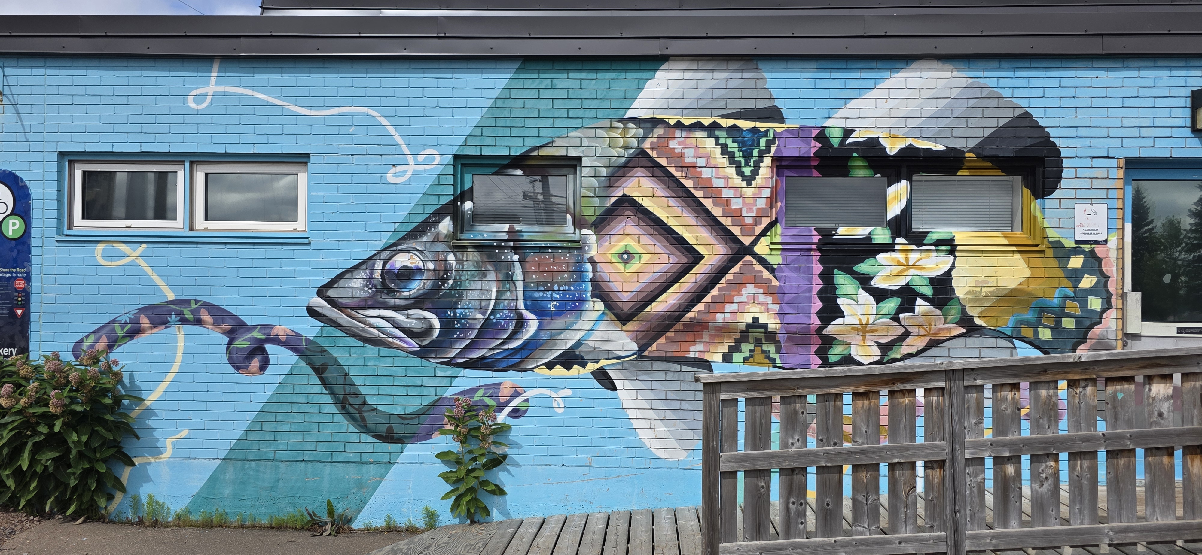 mural in Moncton by artist unknown.