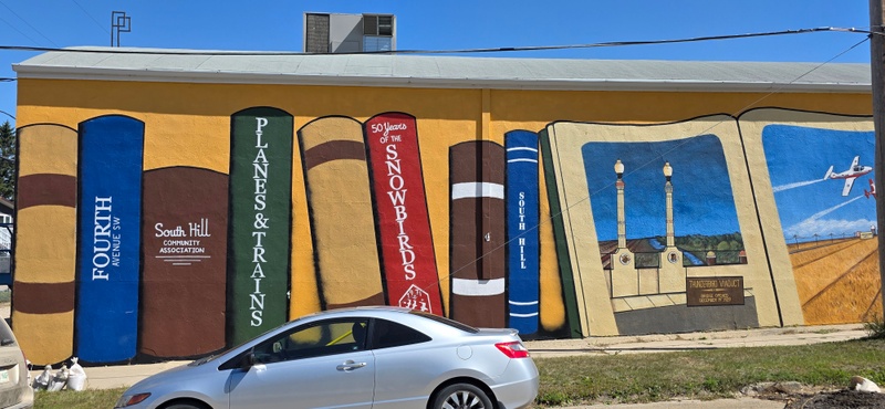 mural in Moose Jaw by artist unknown.