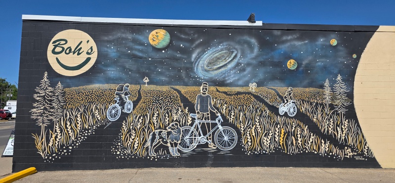 mural in Moose Jaw by artist unknown.