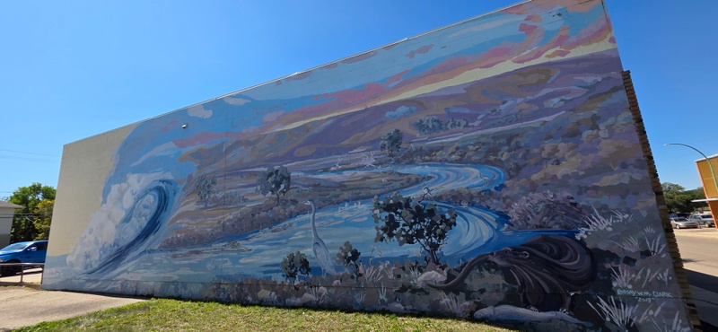 mural in Moose Jaw by artist unknown.