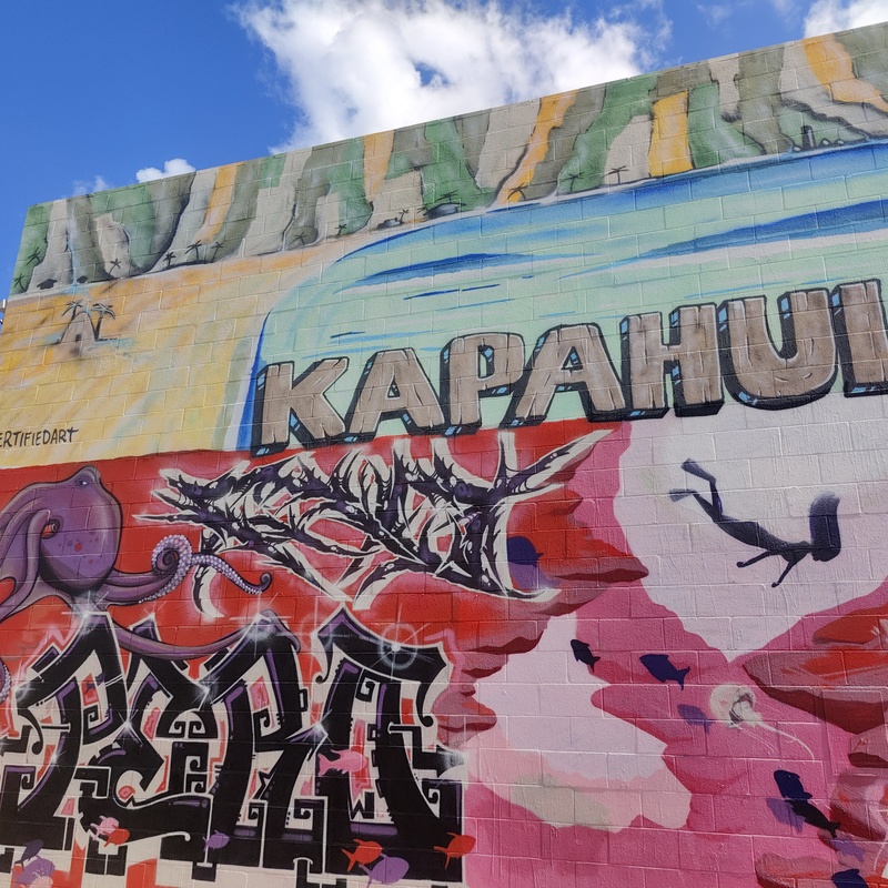 mural in Honolulu by artist unknown.