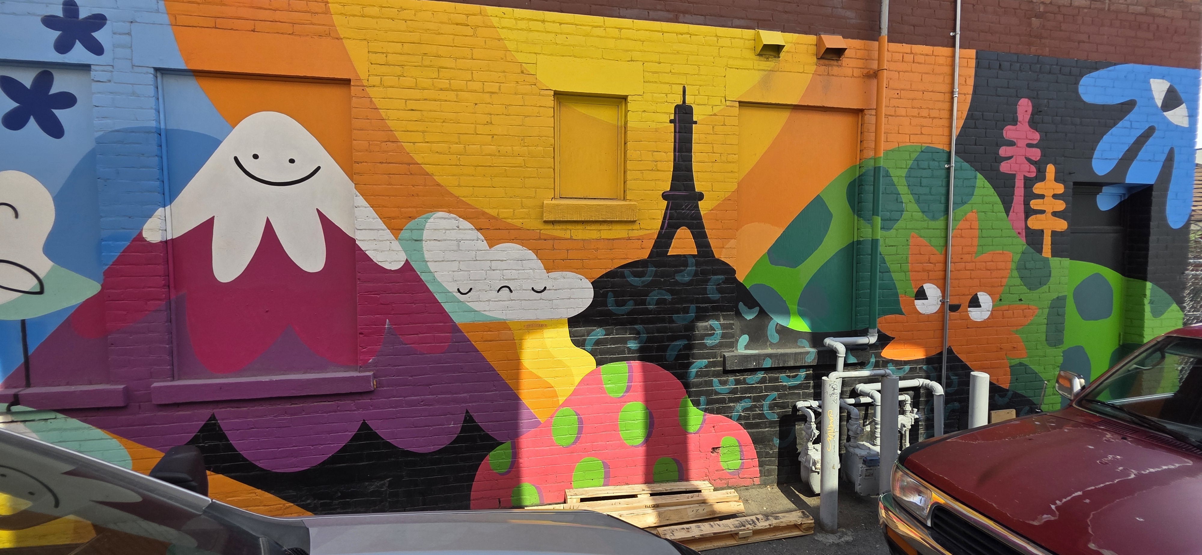 mural in Kamloops by artist unknown.