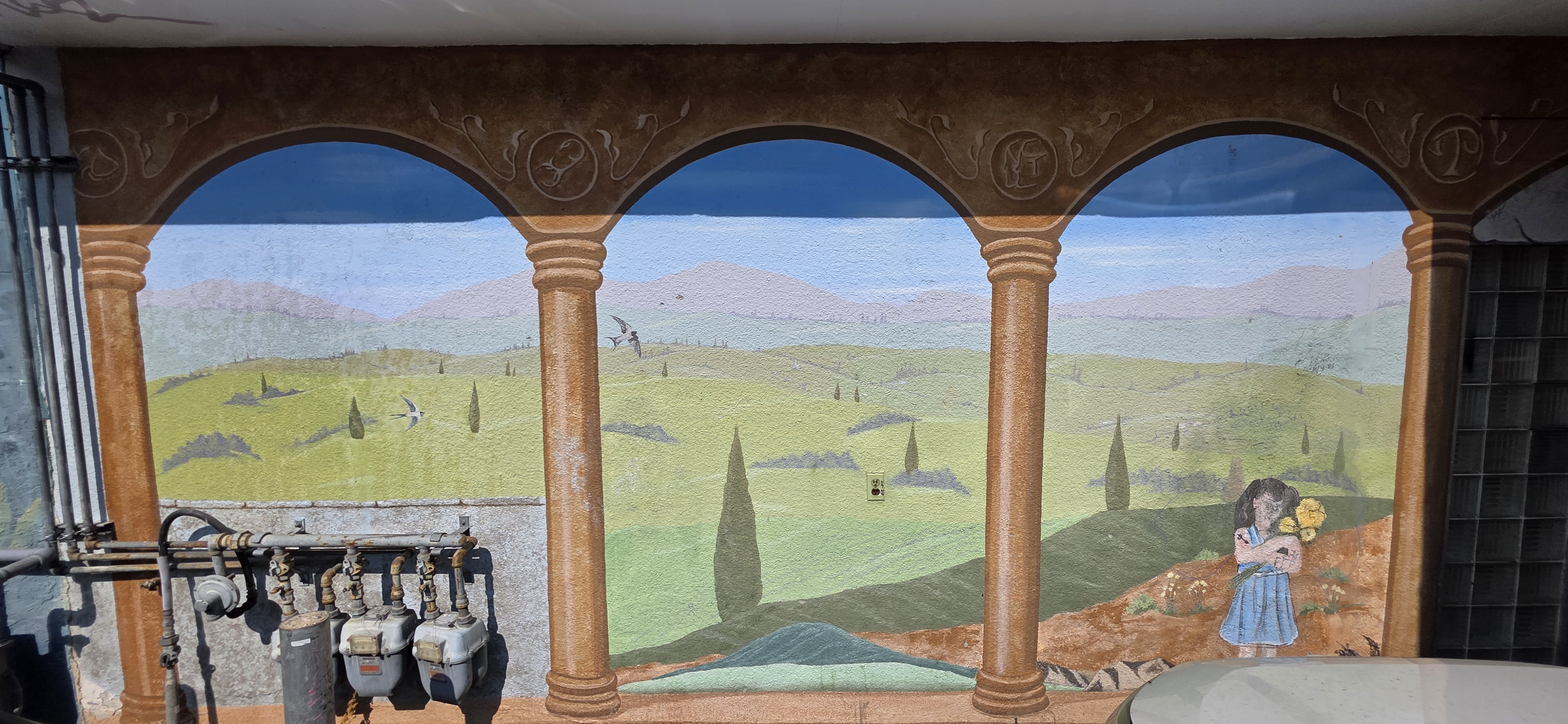 mural in Kamloops by artist unknown.