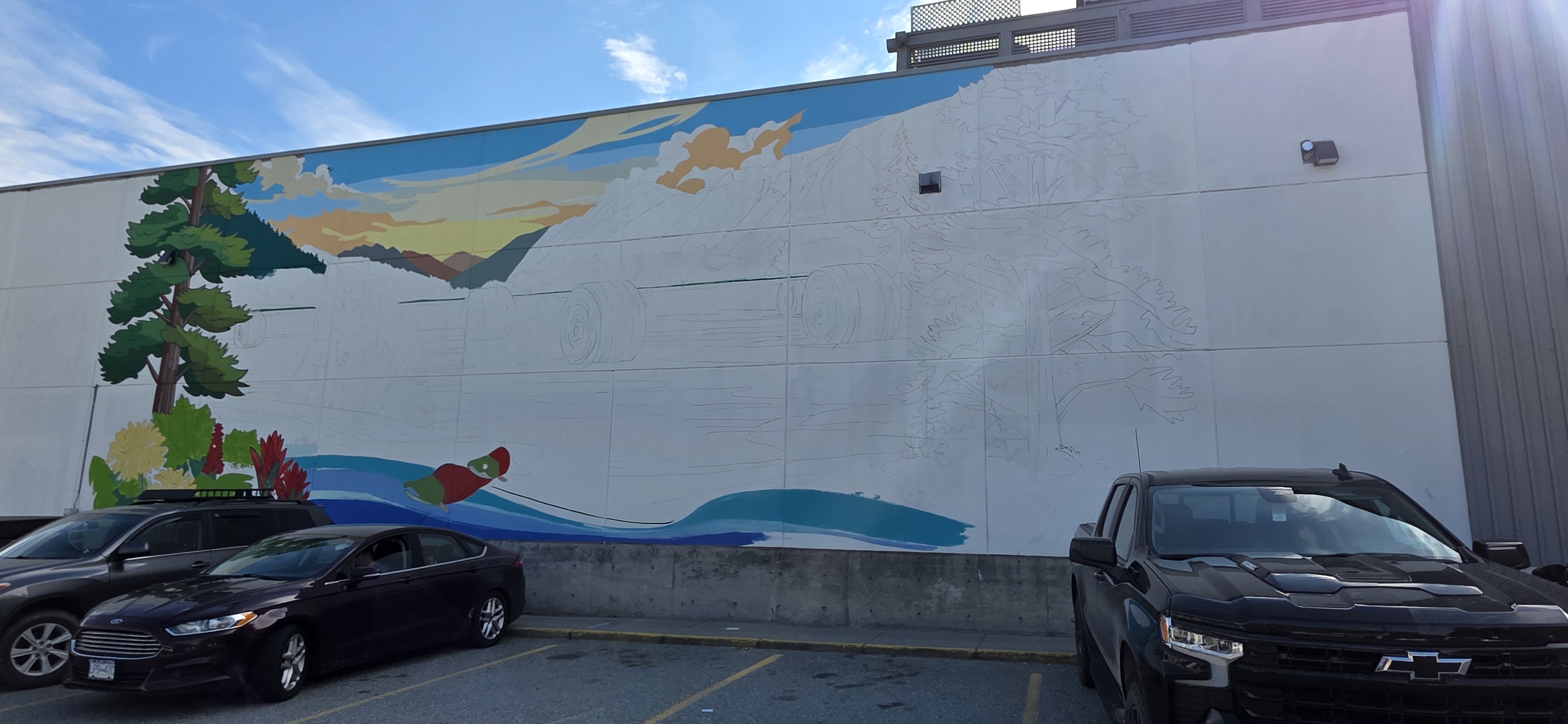 mural in Pemberton by artist unknown.