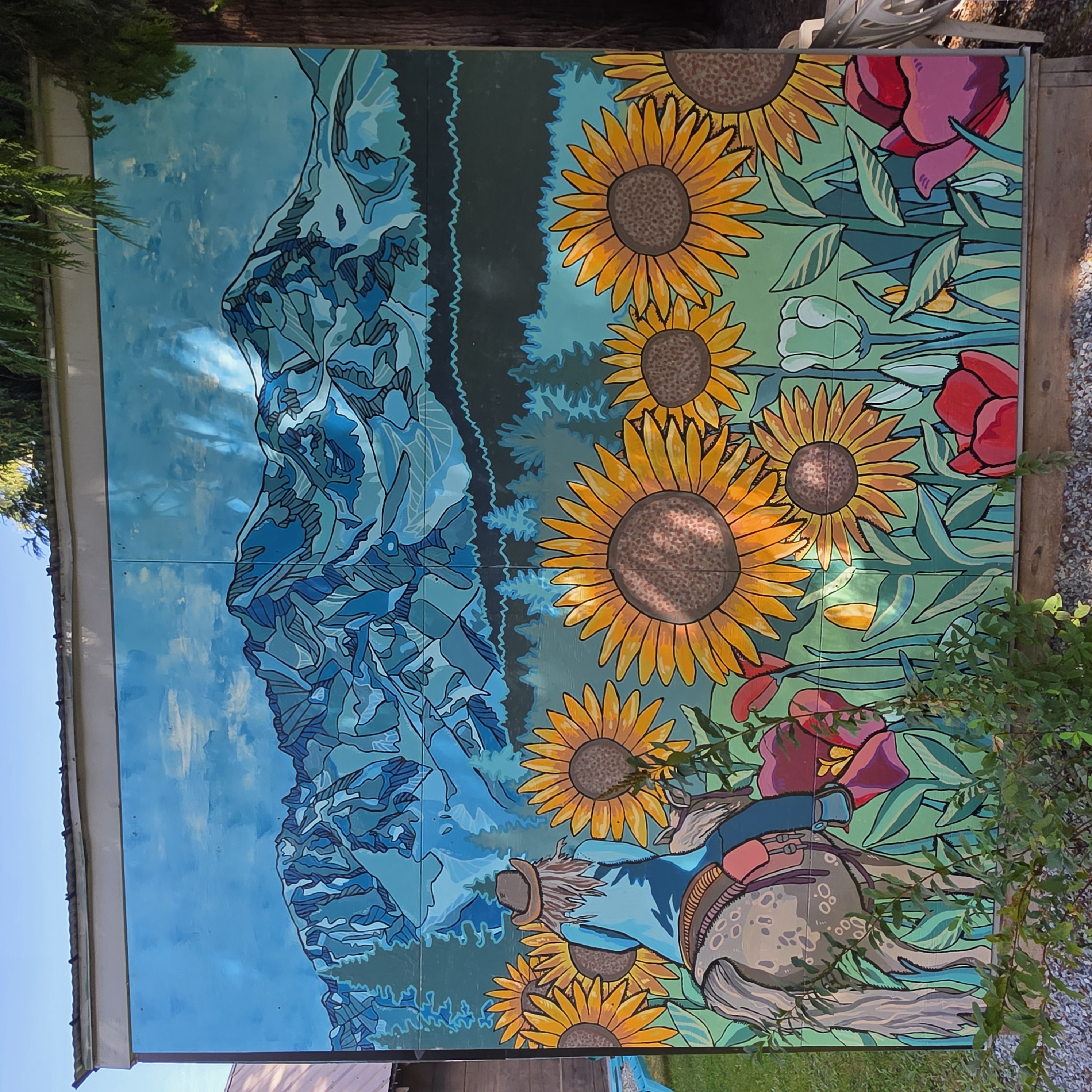mural in Pemberton by artist Kate Zessel.