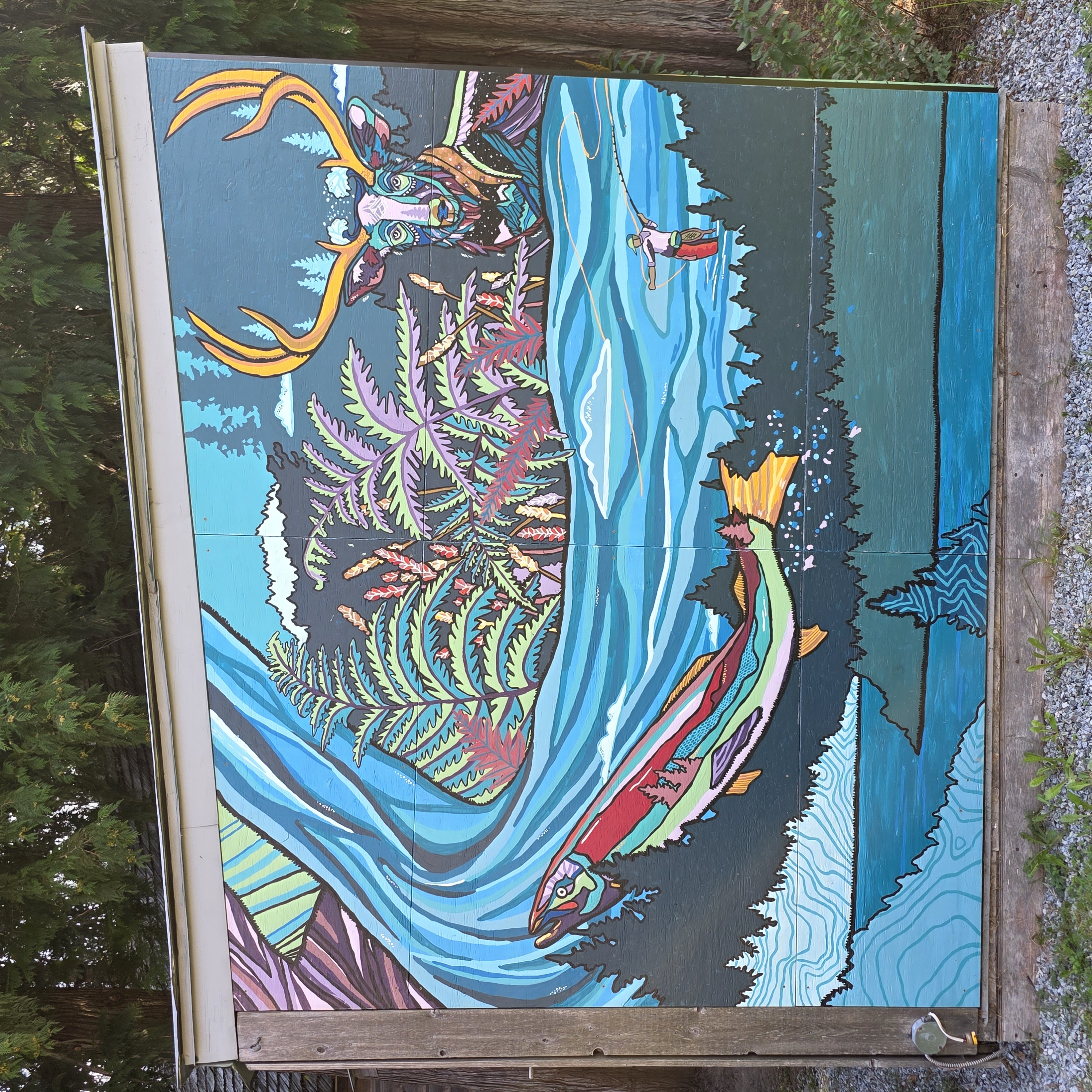 mural in Pemberton by artist Kate Zessel.
