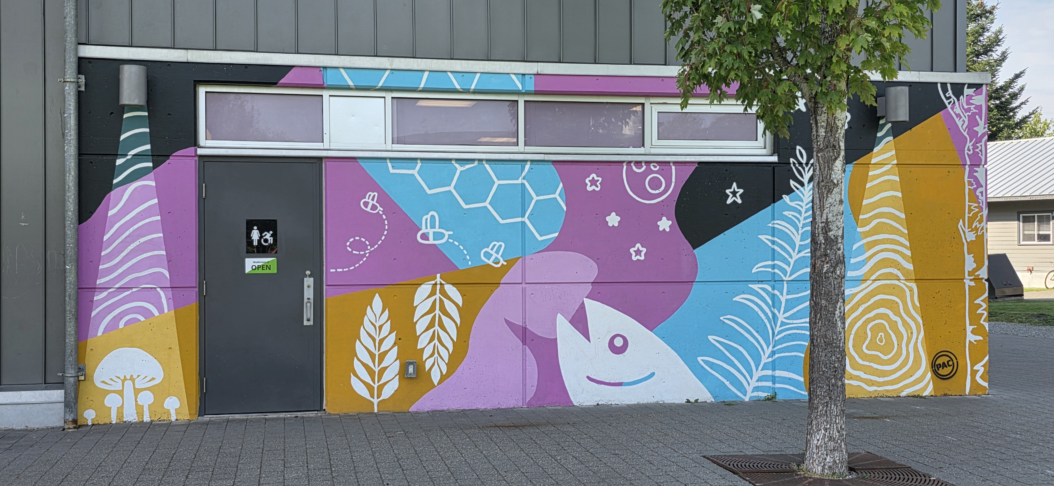 mural in Pemberton by artist unknown.