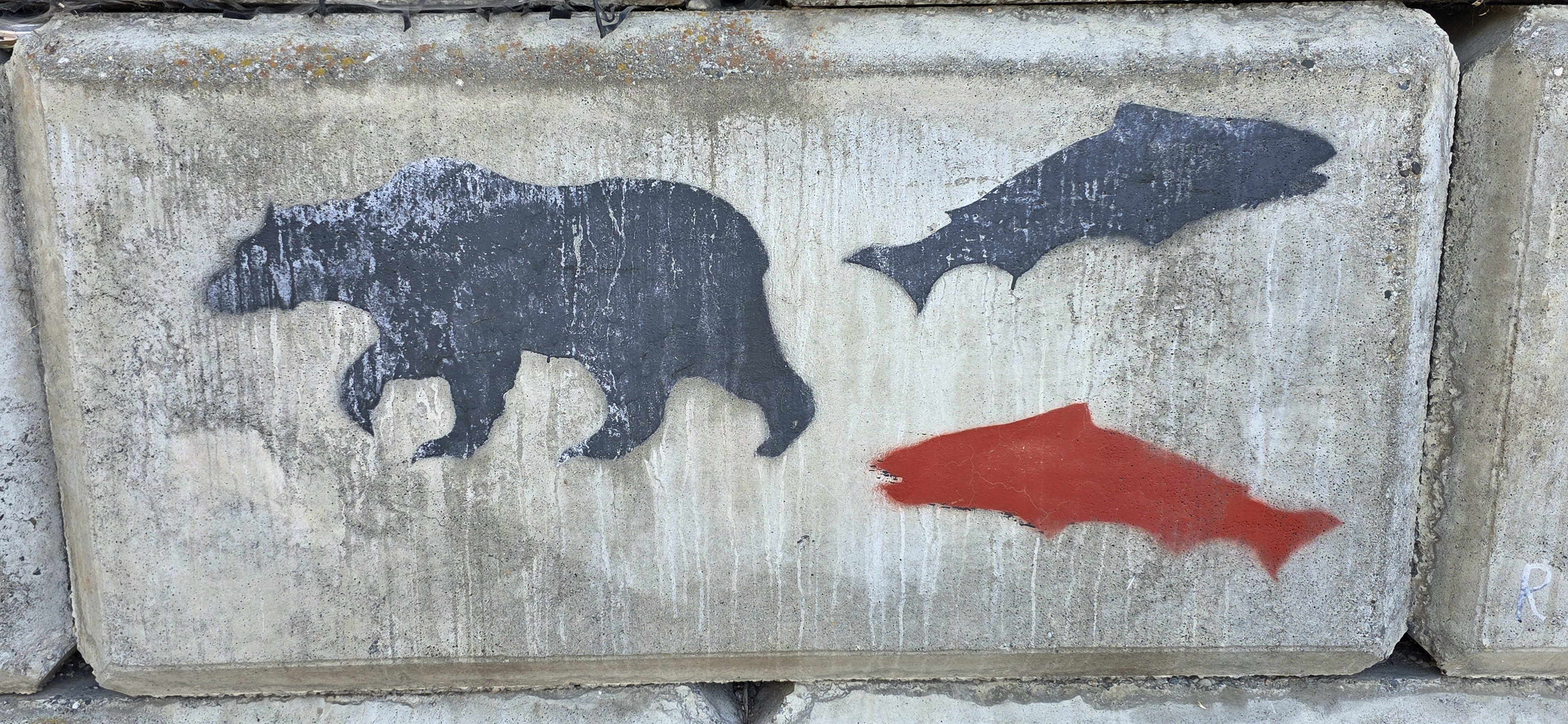 mural in Lillooet by artist unknown.