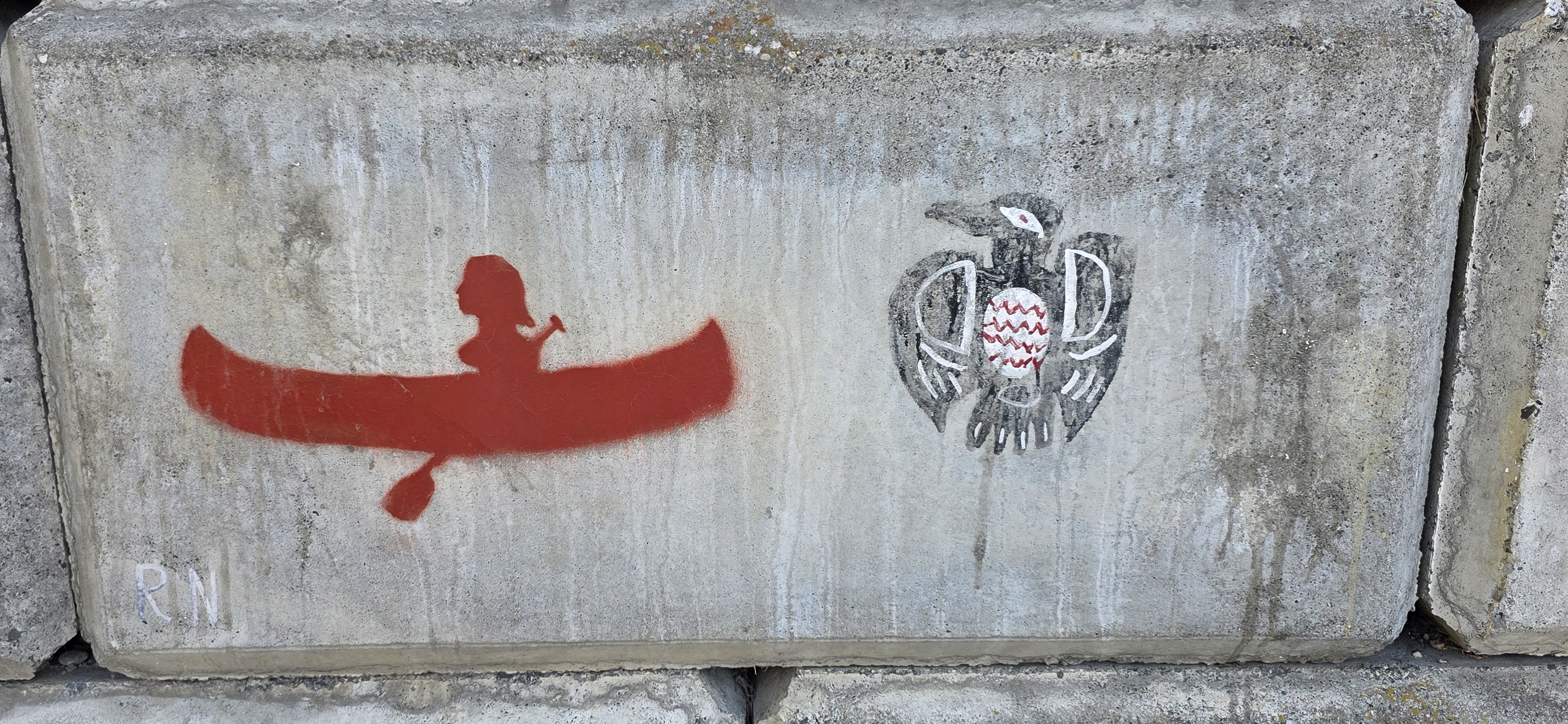 mural in Lillooet by artist unknown.