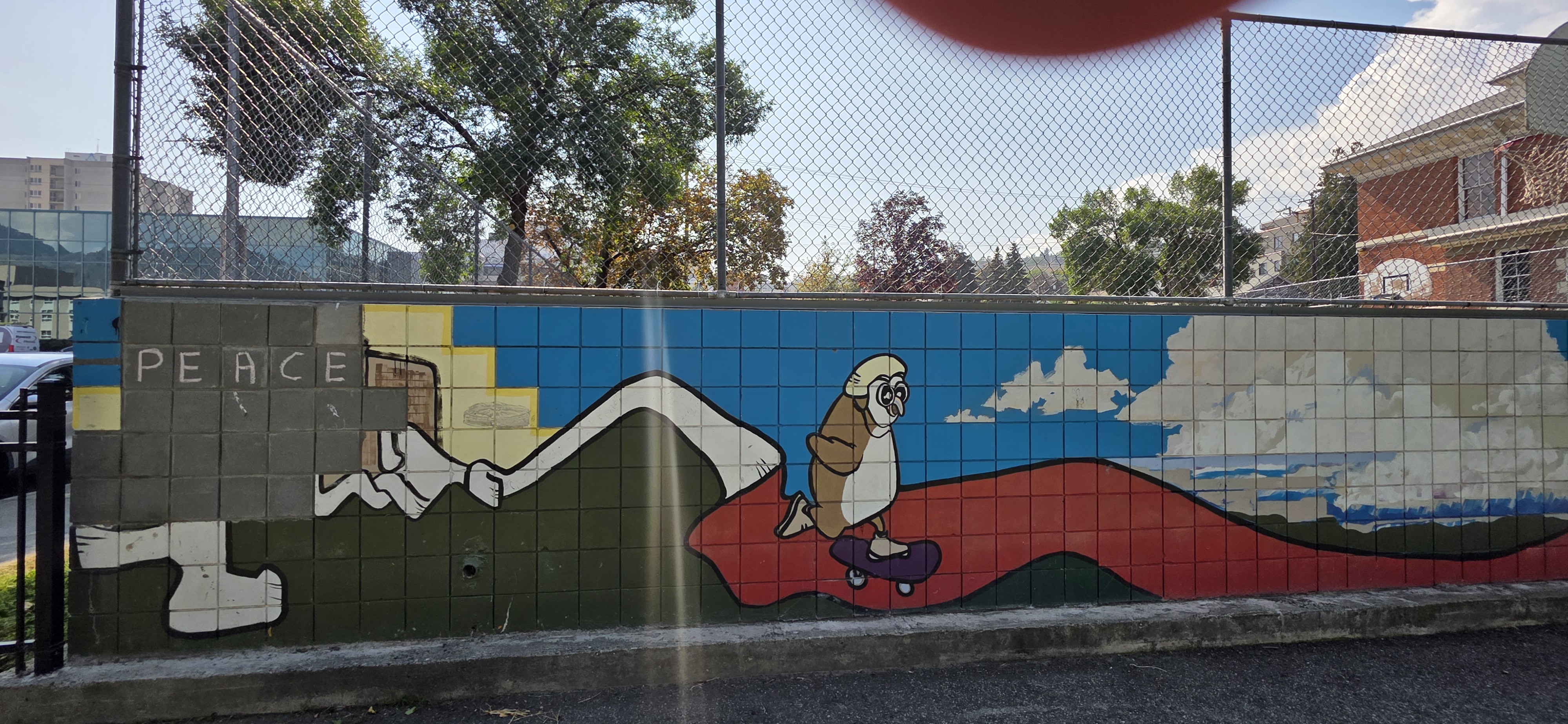 mural in Kamloops by artist unknown.