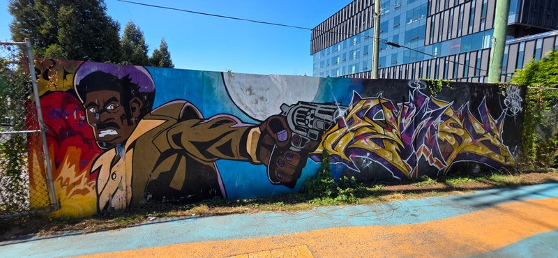 mural in Vancouver by artist unknown.